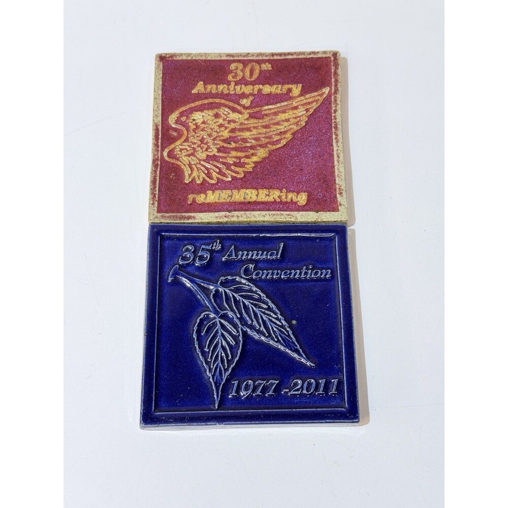 Vintage RWCS Red Wing Collectors Society 30th & 35th Anniversary Tiles